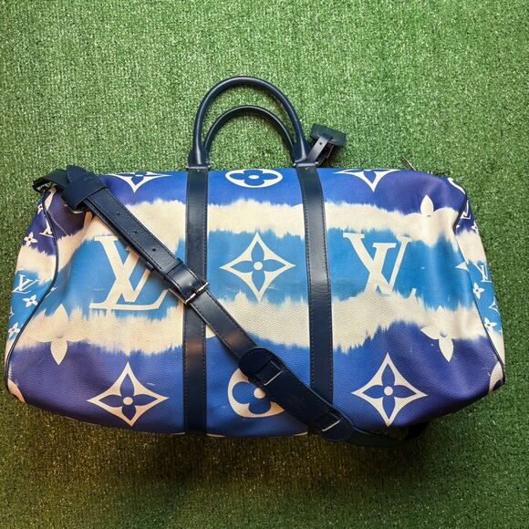 Louis Vuitton LV monogram blue Escale Keepall 50 duffle bag travel bag - Picture 1 of 12